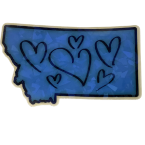 Montana Heart Sticker